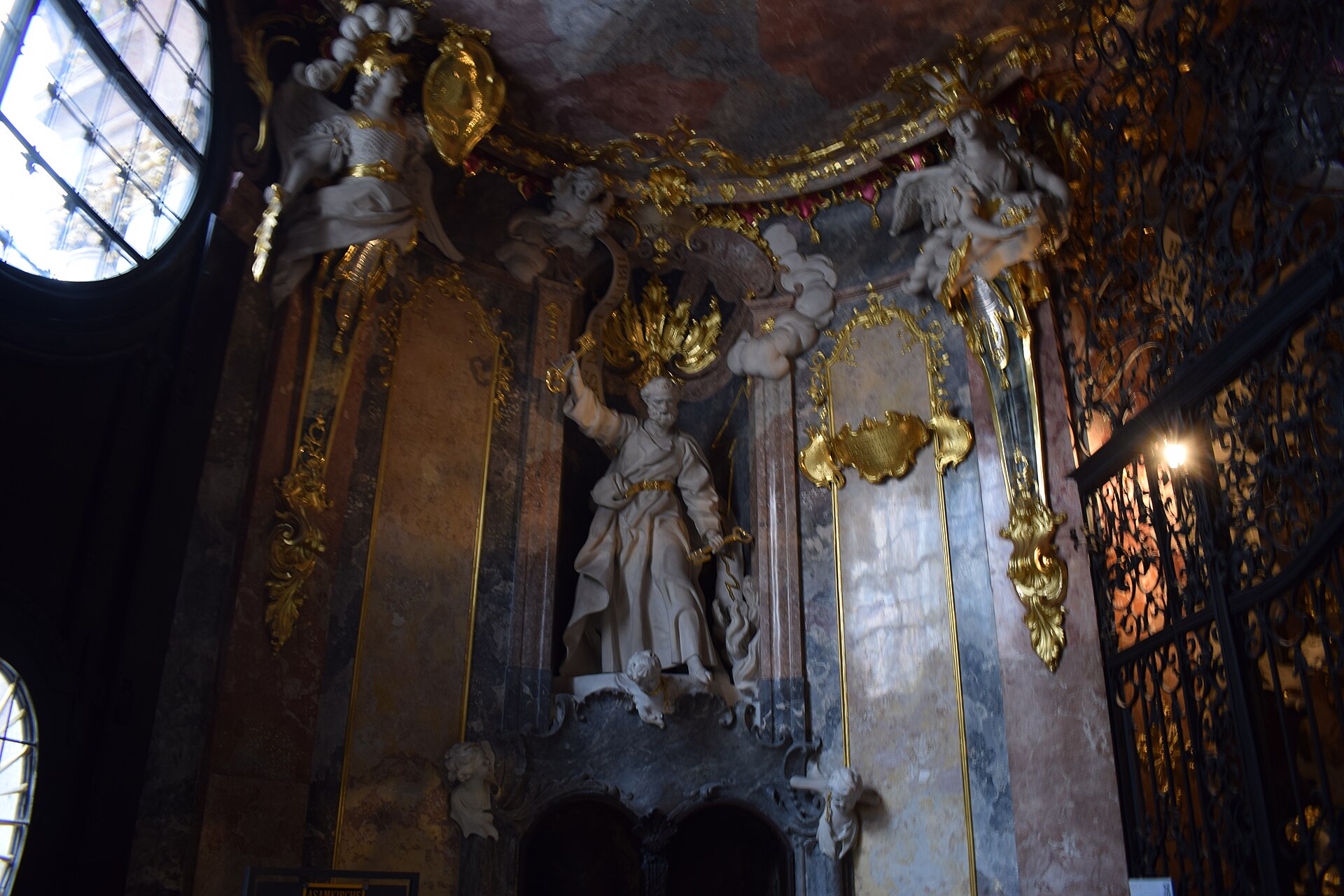 A figure in the Asamkirche