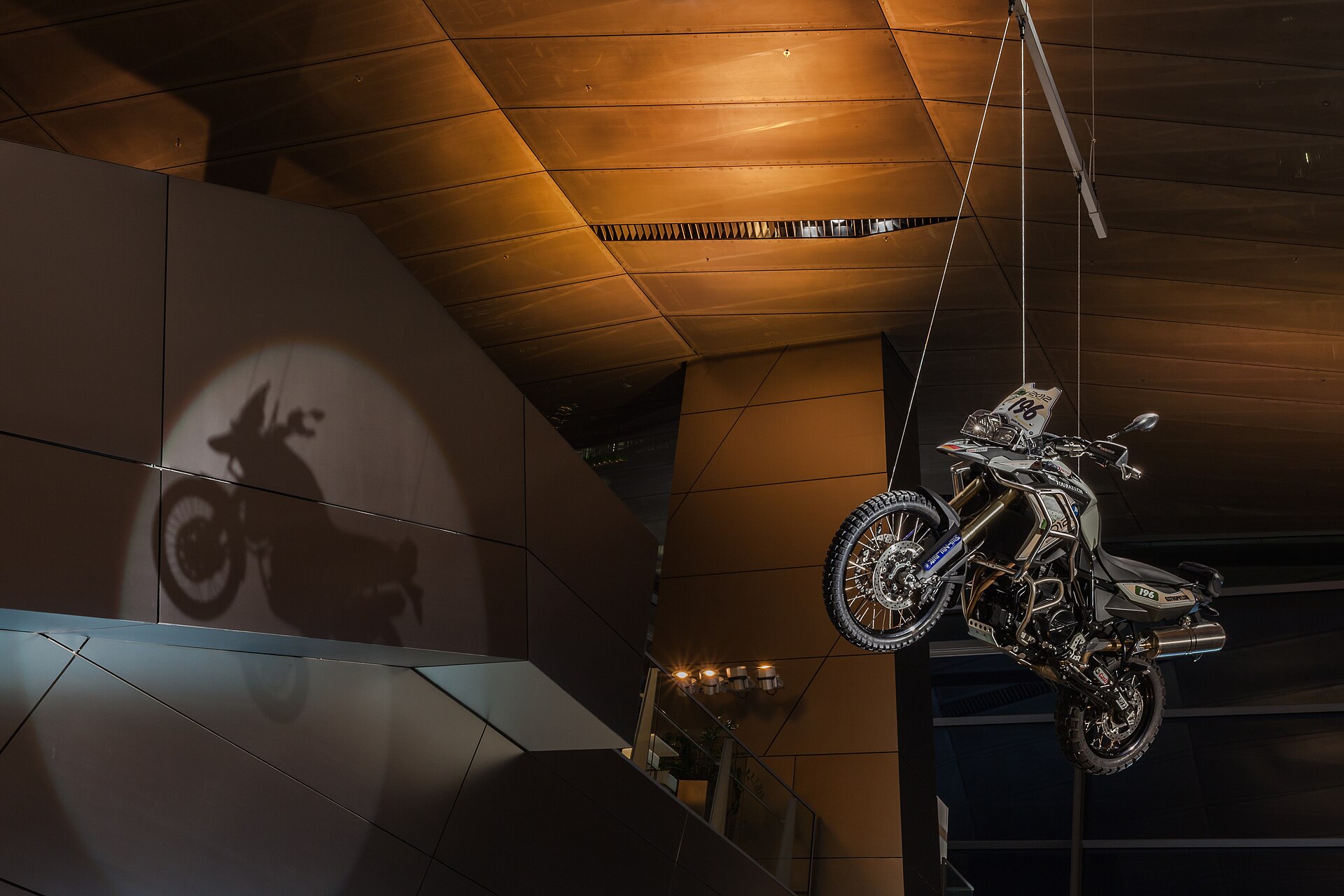 A motorcycle in the BMW Museum