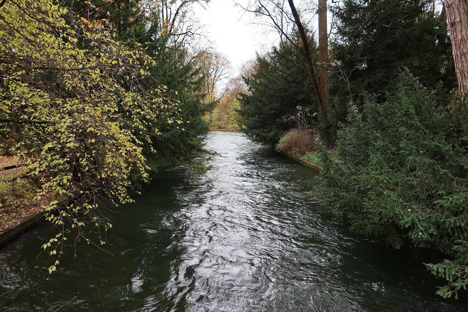 The Eisbach stream in the English Garden