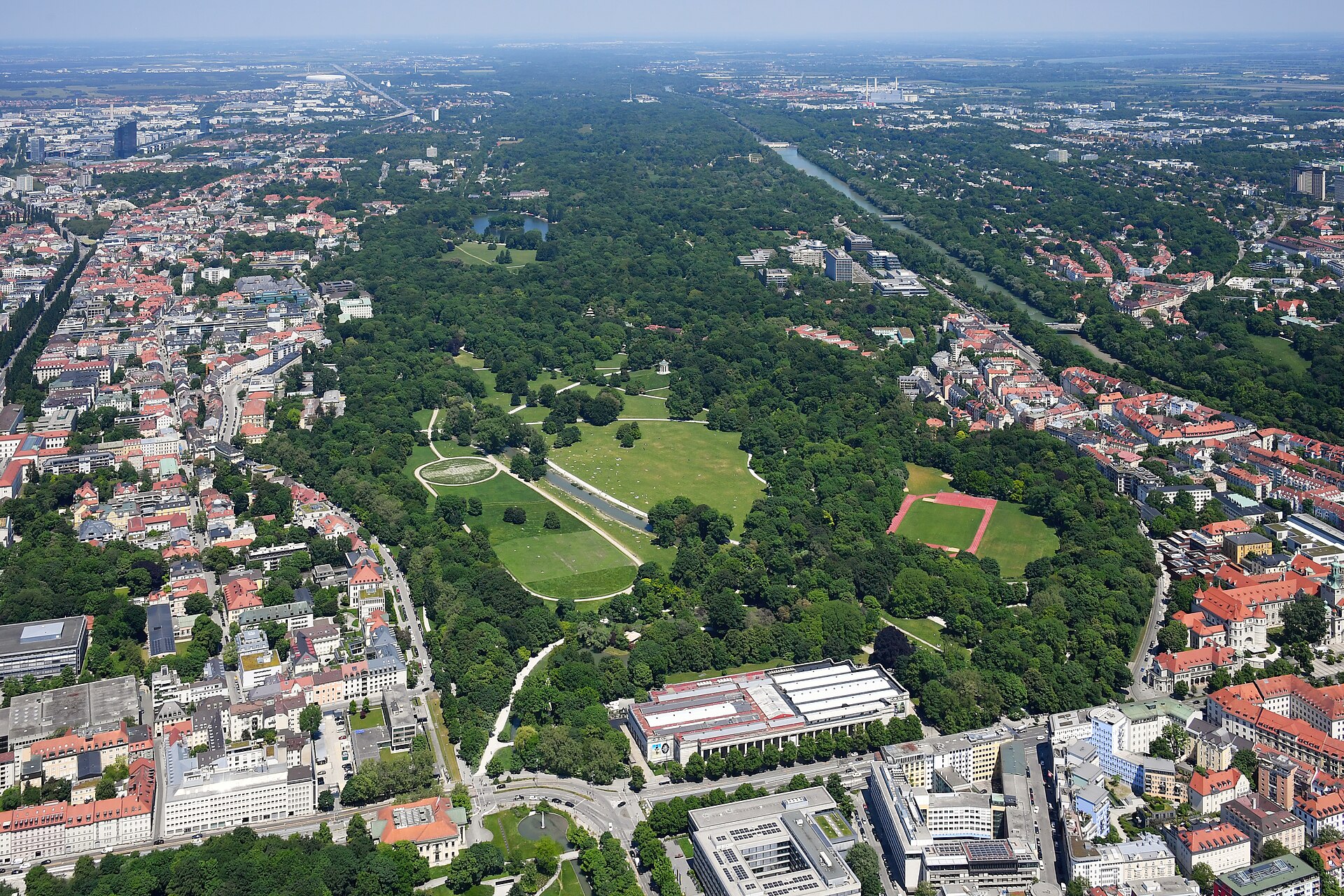The English Garden from the air