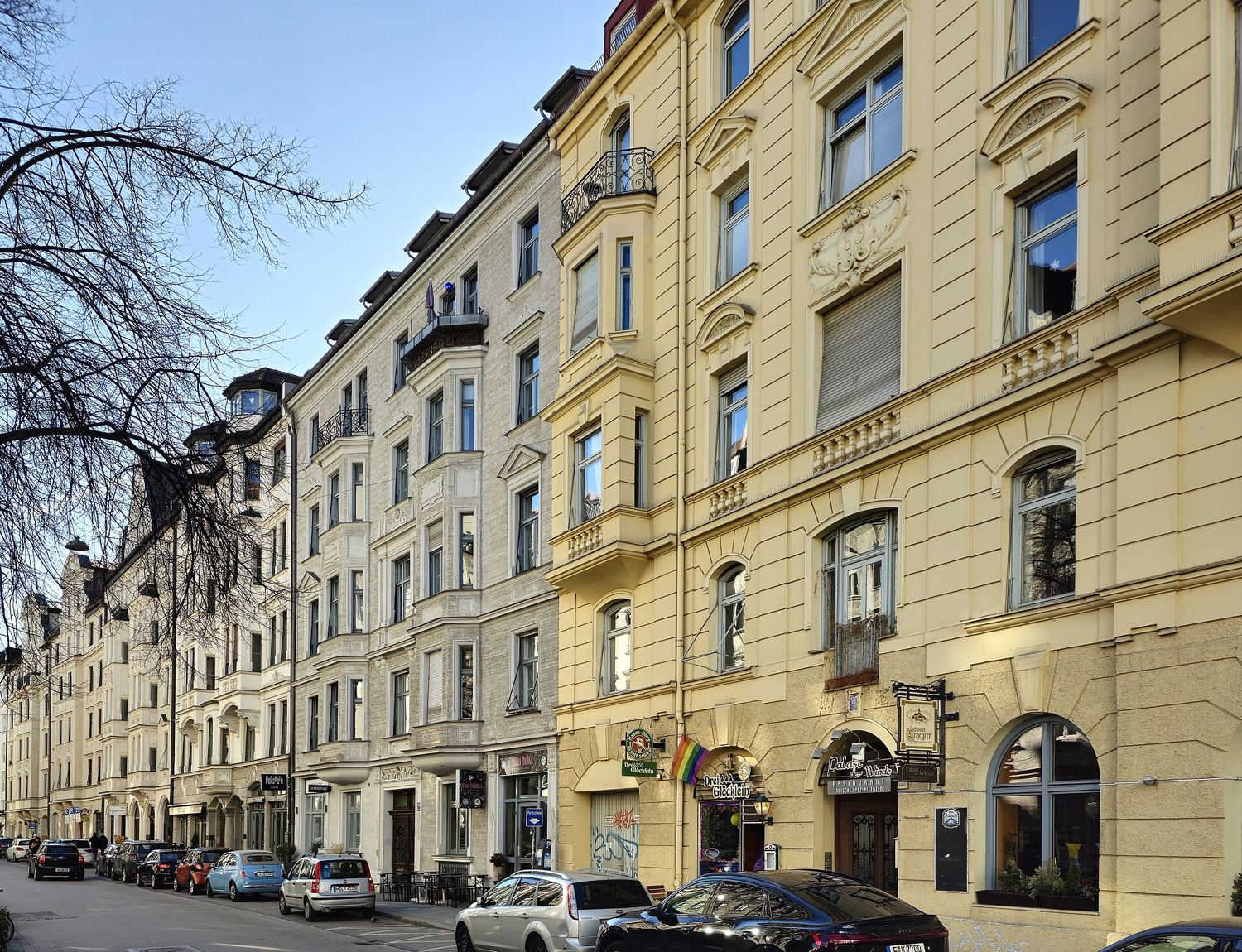 A residential street in central Munich