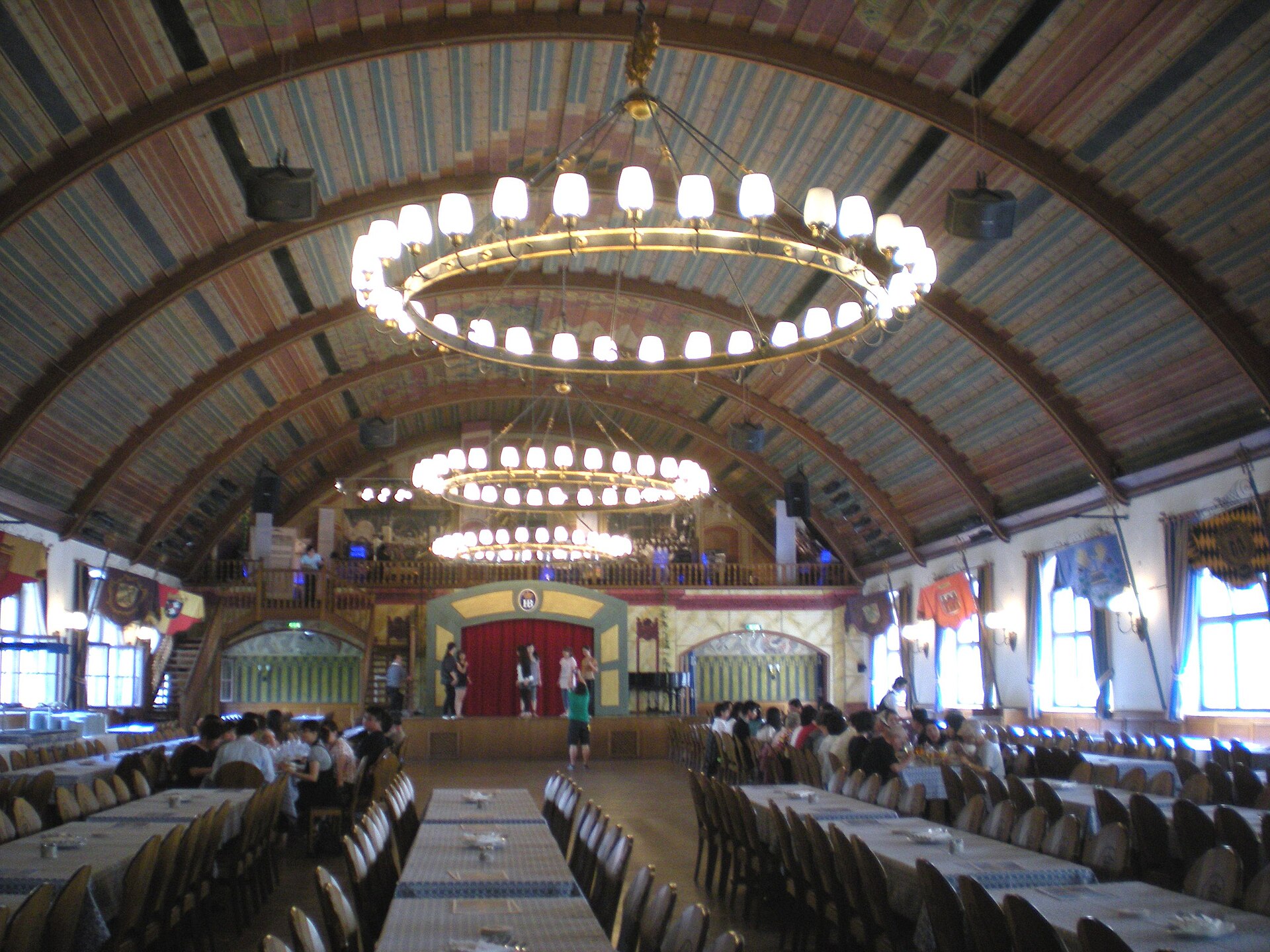 The great hall of the Hofbrauhaus
