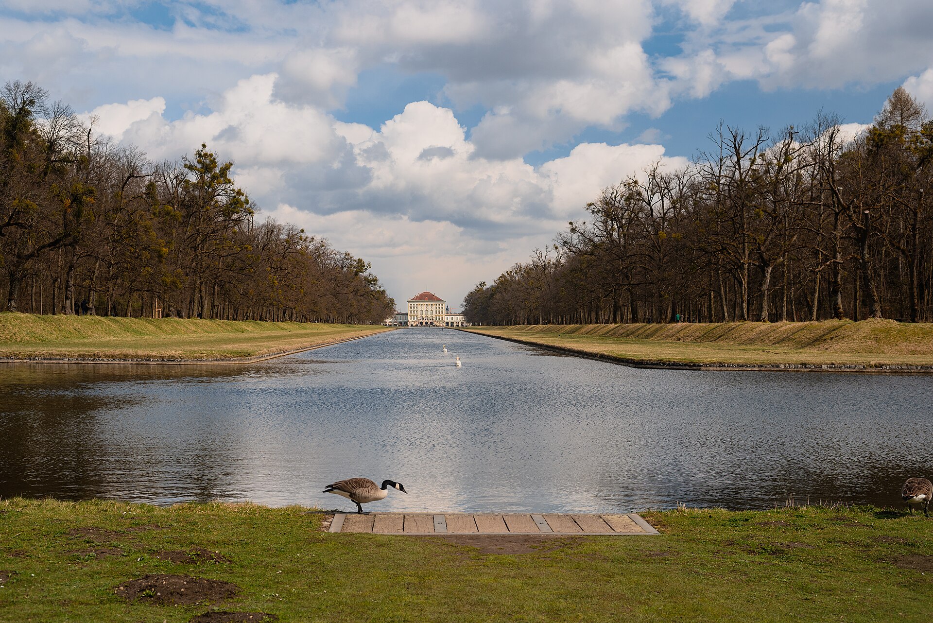 The canal in front of Nymphenburg Palace