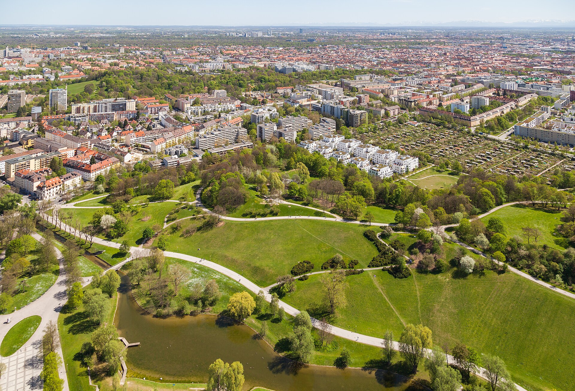The Olympiapark and the city beyond