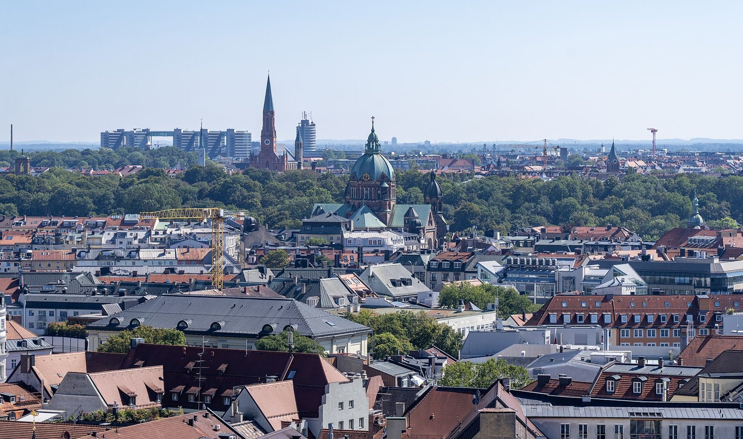 Munich's rooftops seen from the Neues Rathaus tower